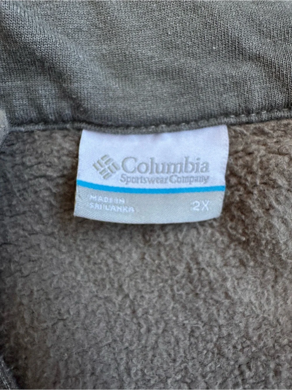 Columbia Men's Great Hart‎ Mountain 1/4 Zip Pullover Grey Taupe Size 2X EUC